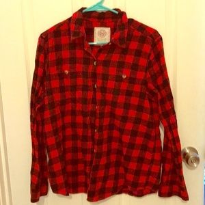 A black and red flannel